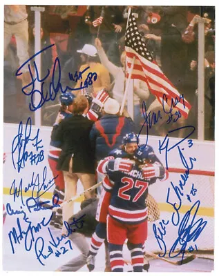 1980 Us Olympic Hockey Team - Autographed Signed Photograph With Co-signers • $1000
