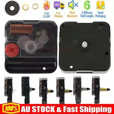 Quartz Movement Wall Clock Motor Mechanism Long Spindle Repair Silent-DIY Kit AU • $10.24