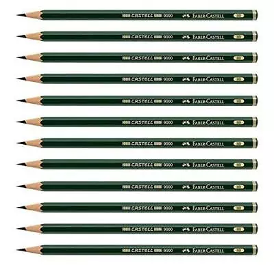 Faber-Castell Pencils Castell 9000 Graphite Pencils 8B Pre-sharpened Black • $12.69