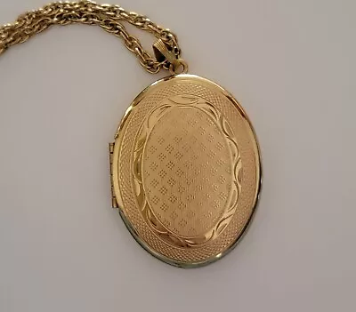 Vtg Winard Oval 1/20 12k Gf Locket Chain Necklace/pendant-26.4 Grams • $9.99