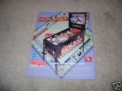 STERN Pinball Flyer MONOPOLY • $3.55