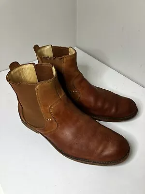 UGG Stevenson Men's Size 10 Brown Ankle Leather Slip On Chelsea Boots 1003752 • $24