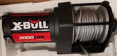 X-BULL Electric Winch 3000lbs Steel Cable Truck Towing Trailer Off-Road  ATV/UTV • $75