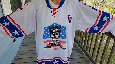 Warriors Hockey Jersey Size Large White • $40