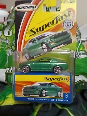 2004-Matchbox Superfast LE 1/10000 #6 {Ford Mustang GT Concept In Green) 35 Yrs • $9.25