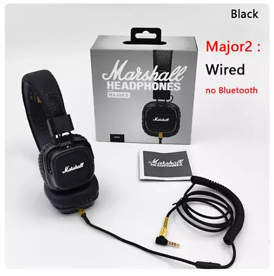 New Mārshall - Major II Bluetooth Headphone With Wireless Charging Black/Brown • $57.99