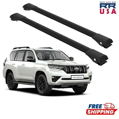 For Toyota Land Cruiser Prado J150 2010-2023  Cross Bars Roof Rack Black • $129