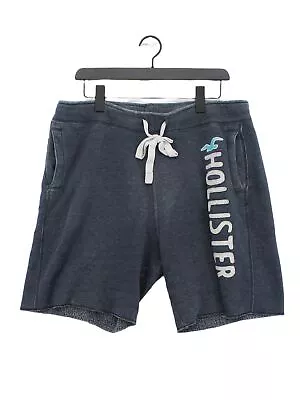 Hollister Men's Shorts L Blue Graphic Cotton With Polyester Sweat • £10