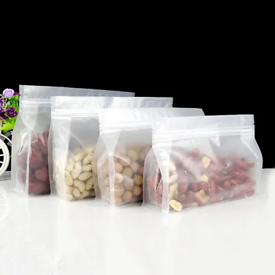 Matte Clear Self Seal Bags Plastic Seal Stand Up Food Bag Pouches Packaging • $7.99