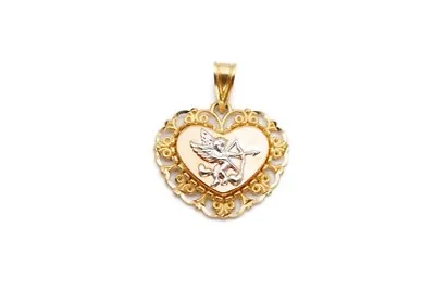 Michael Anthony 14k Yellow Rose Gold Cupid Heart Pendant • $89.99