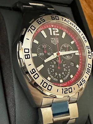 TAG Heuer Formula 1 Black & Red Chronograph 43mm Sports Watch CAZ101Y.BA0842 • £460