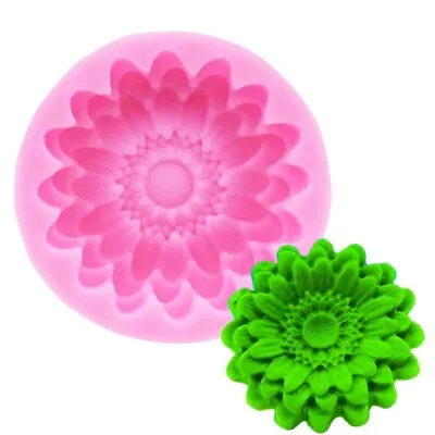 Daisy Flower Silicone Mould Cake Fondant Chocolate Icing Decor Sugar Craft UK • £2.99