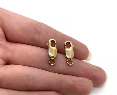 14k Gold Filled Lobster Clasp With Ring 5x14mm 2pcs Jewelry Findings 164639 • $6.50