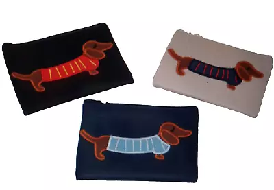 Bnwt Sausage Dog/dachshund Embossed Coin Blue Black Beige Purse. • £8.45