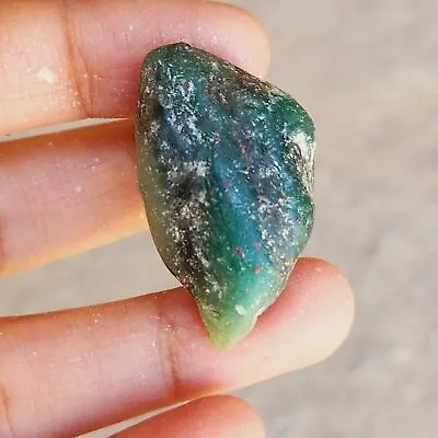 65 Ct Certified Natural Zambian Emerald Raw Rough Loose Rough Gemstone Y160 • $18.91