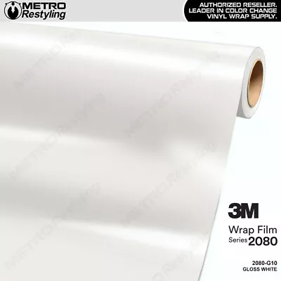 3M 2080 Gloss White Vinyl Vehicle Car Wrap Decal Film Sheet Roll | G10 • $4.95