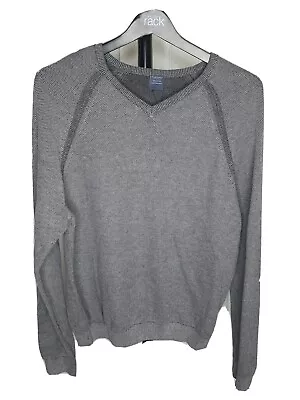 $12.99 • Buy Tailor Vintage Men's Reversible V-Neck Sweater Size LARGE Cotton Gray NWT