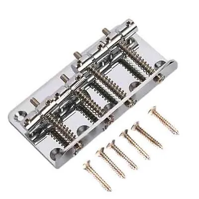 Guitar Bridge For 4 String Fender Precision Jazz Bass Parts Top Load Chrome • $23.59