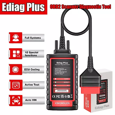 Ediag Plus Car OBD2 Scanner Diagnostic Tool ECU Coding Full Software Free CAN-FD • $109