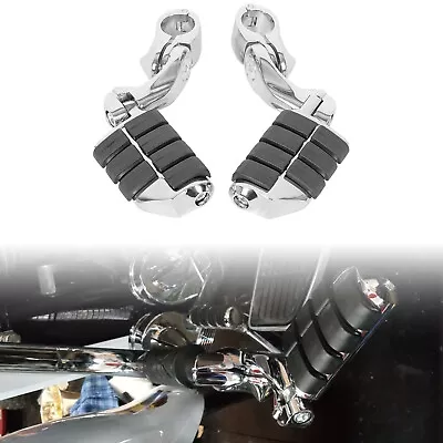 Chrome 1-1/4  Highway Foot Peg Footrest For Harley Touring Road Street Glide • $34.20