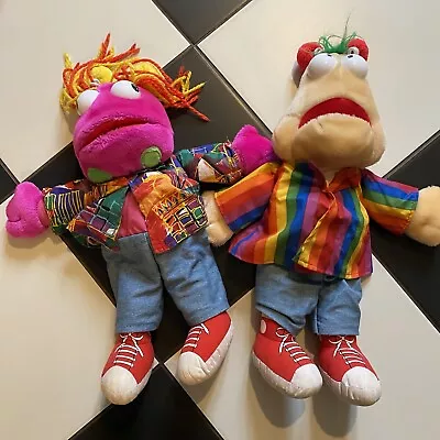 Zig And Zag Puppet Soft Toy Plush The Big Breakfast 16  Vivid Imaginations 1993 • £21.99