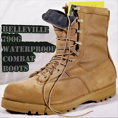 NEW - Belleville 790G Men's Waterproof Military Combat Boots TAN - 14 Extra Wide • $60