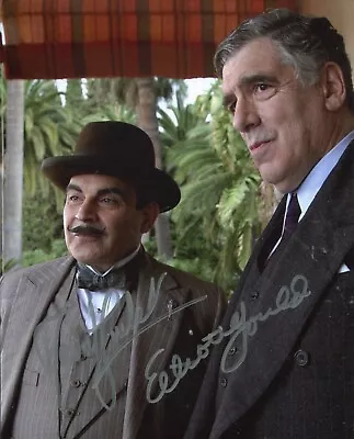 Poirot: The Mystery Of The Blue Train Photo Signed David Suchet & Elliott Gould • £195