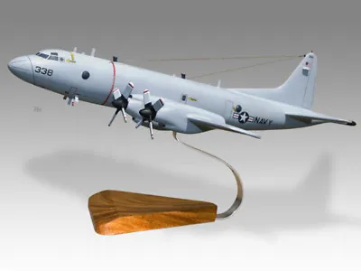 Lockheed Martin P-3 Orion US Navy Solid Mahogany Replica Airplane Desktop Model • $198.59