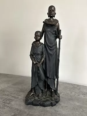 Masai Lady & Child Figurine • £30