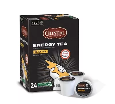 Celestial Seasonings Black Energy Tea Contains Caffeine24 K-Cups 100%original • $34.93