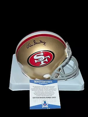 Vin Scully Hof Signed Autograph 49ers Mini Helmet 1982 The Catch Beckett Coa • $2099.96