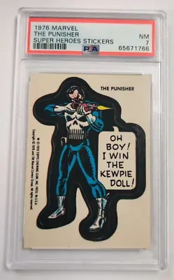 1976 Marvel Comic Book Heroes Stickers PUNISHER PSA 7 NM • $45