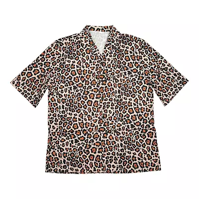 Animal Print Shirt Size 3XL C42 Button Up Blouse Lightweight Holiday BNWOT • £13.49