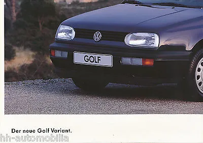 VW Golf Variant Brochure 1993 8/93 Poster Brochure Poster Brochure Brosjyre • $13.85