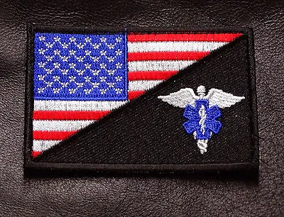 Medic Emt Ems Usa Flag Hook Fastener Patch By Miltacusa  • $6.75