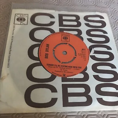 £9.50 • Buy Bob Dylan - Tonight I'll Be Staying Here With You - Original 1969 Single