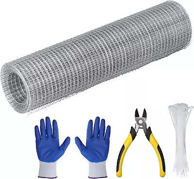 Hardware Cloth 1/2 Inch 24 X50Ft 19GA Hot-Dip Galvanized Wire Mesh Fence Line • $93.88