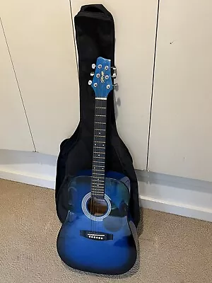 Stagg SW201BLS Dreadnought Acoustic Guitar Blueburst 3/4  With Guitar Bag • $20