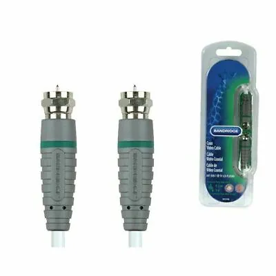 Bandridge F Plug Male Type Satellite Coax Cable Sky Virgin Lead 50cm 0.5m • £4.92