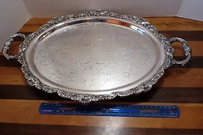 Vintage EPCA Bristol Silverplate By Poole 73.16 Oval Serving Platter Tray • $145