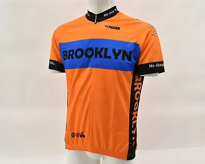 $21 • Buy Verge Brooklyn Men's Small Short Sleeve Jersey Orange/Blue Brand New