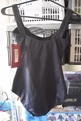 Black Bloch/Mirella Wide Strap Camisole Leotard -Size Medium  M407LM • £15