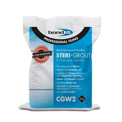 £13.11 • Buy Bond It Steri-Grout Wall & Floor Tile Grout 3kg All Colours