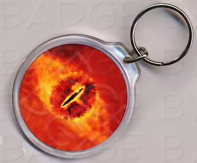 EYE OF SAURON ROUND KEYRING - Lord Of The Rings • £1.25