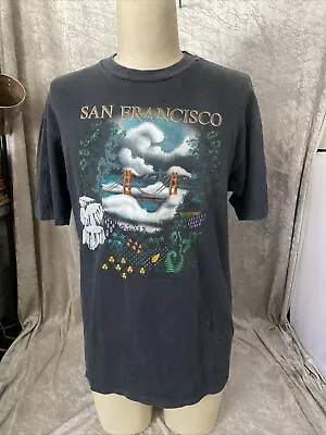 Vintage Single Stitch 1989 San Francisco Shirt Size XL Golden Gate Bridge Hanes • $9.99