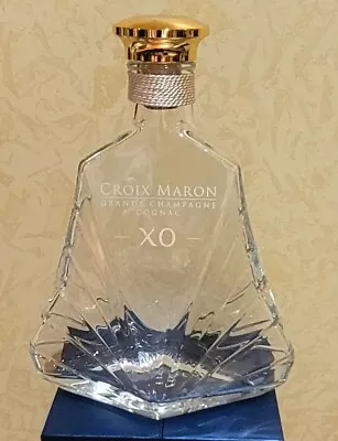 Croix Maron* Grande Champagne XO Cognac 700ml (empty) Crystal Decanter. • $55