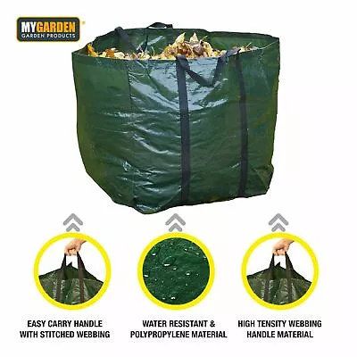 £6.95 • Buy New 2 X Garden Waste Bags 80L Reusable Heavy Duty Sacks Rubbish Bag Large Refuse