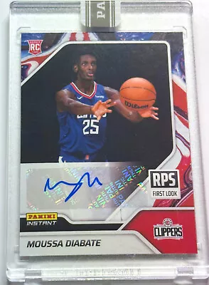 Moussa Diabate Signed Rps First Look Panini Instant Clippers Rookie Card #rps-35 • $229