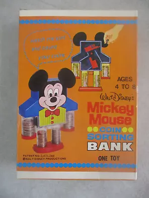 Cib Vintage Disney Mickey Mouse Coin Sorting Bank By Wolverine • $9.99