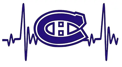 Montreal Canadiens NHL Hockey Heartbeat Car Laptop Cup Sticker Decal • $6